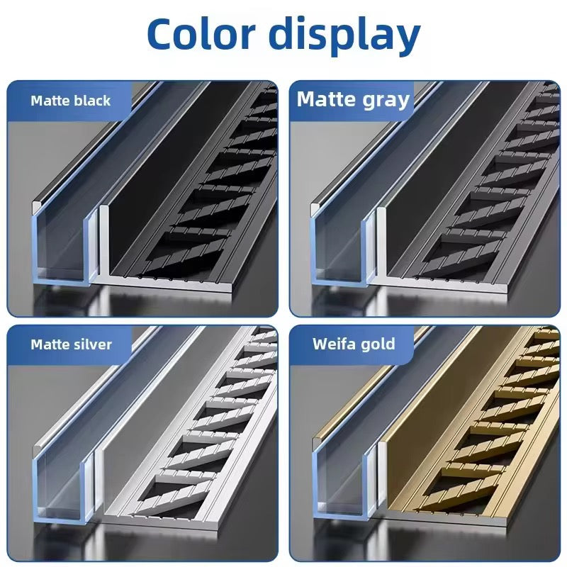 Modern F-Shaped Glass Slot Shower Room