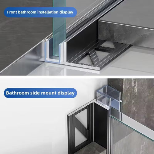 Modern F-Shaped Glass Slot Shower Room