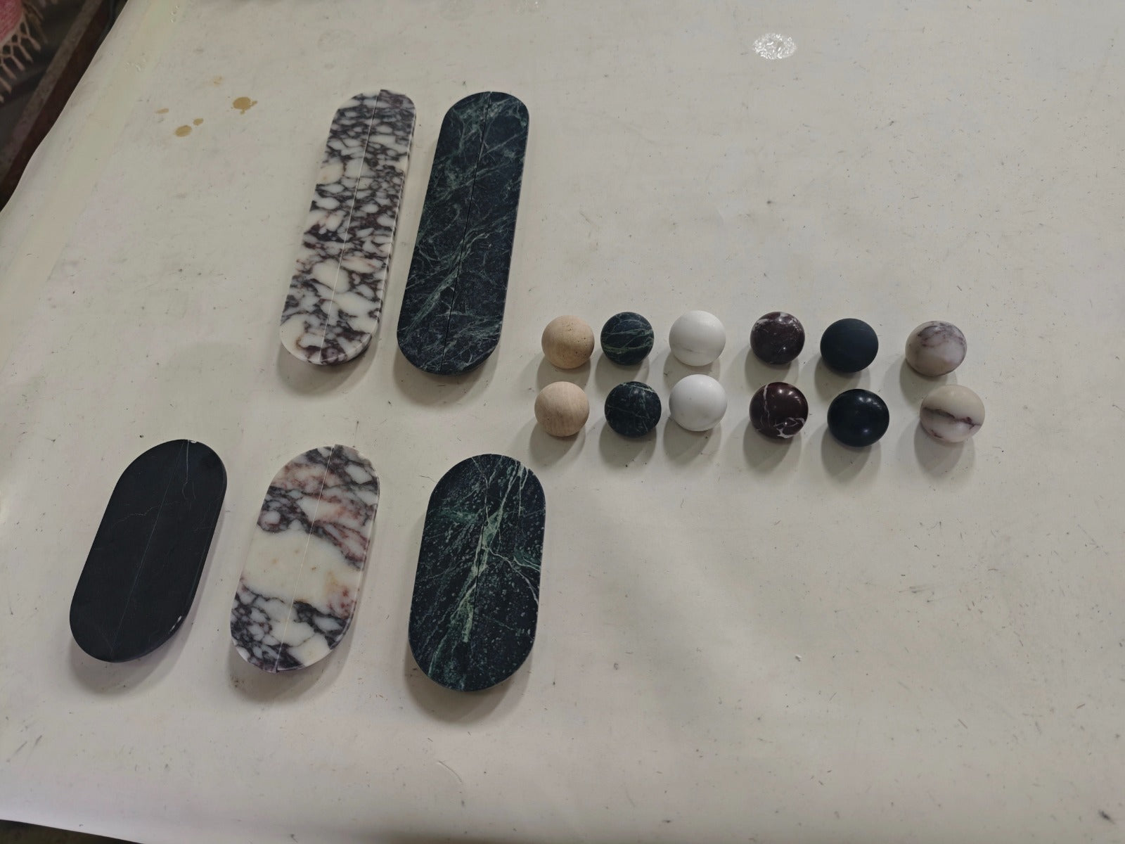 Premium Marble Cabinet Handles & Knobs Set